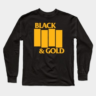 Black & Gold Flag Long Sleeve T-Shirt